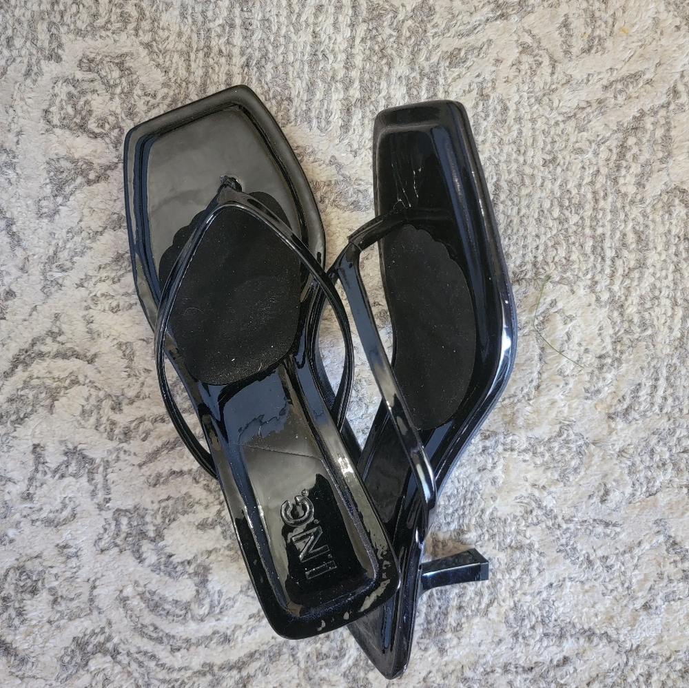 INC International Concepts Women's Black Strappy Heels